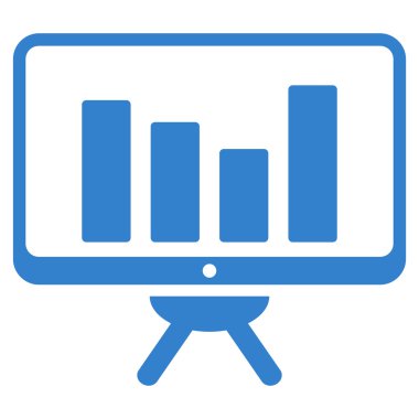 Çubuk grafik düz vektör simge izleme