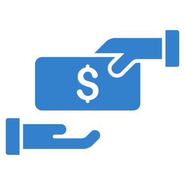 Rüşvet düz vektör simgesi