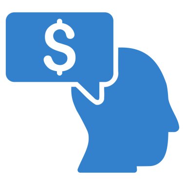 İş adamı fikri düz vektör simgesi