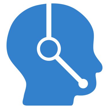 Çağrı Merkezi operatörü düz vektör simgesi