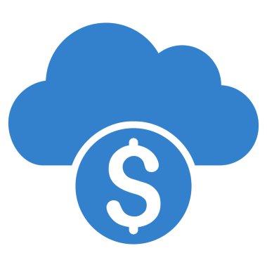 Bulut bankacılık düz vektör simgesi