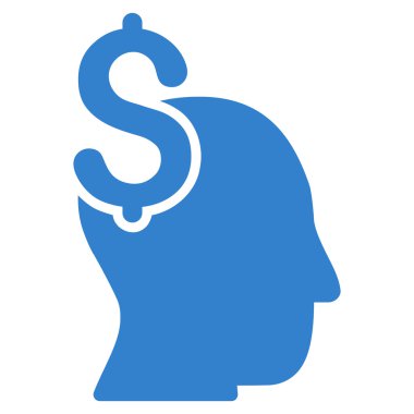 Ticari akıl düz vektör simgesi