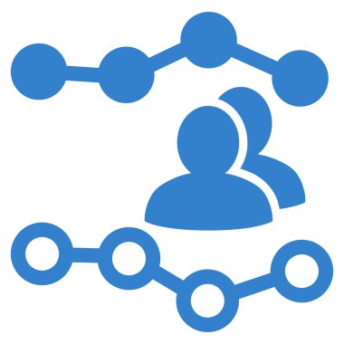 İnsanlar grafikler düz vektör simgesi