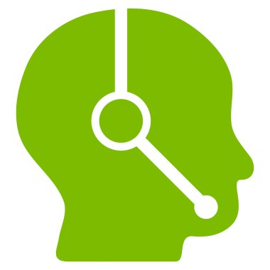 Çağrı Merkezi operatörü düz vektör simgesi