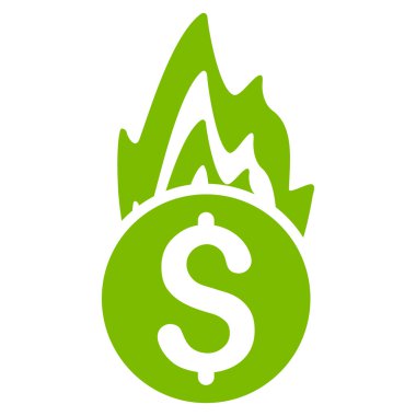 Yangın hasarı düz vektör simgesi