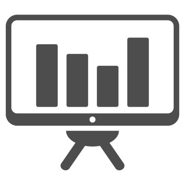 Çubuk grafik düz vektör simge izleme