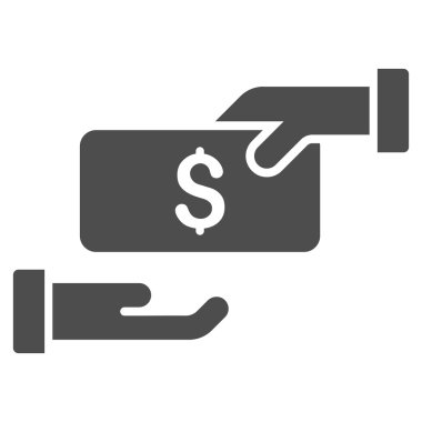 Rüşvet düz vektör simgesi