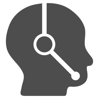 Çağrı Merkezi operatörü düz vektör simgesi