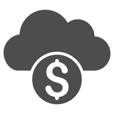 Bulut bankacılık düz vektör simgesi