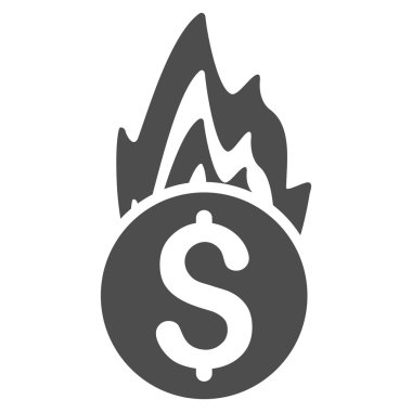 Yangın hasarı düz vektör simgesi