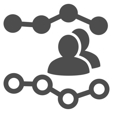 İnsanlar grafikler düz vektör simgesi