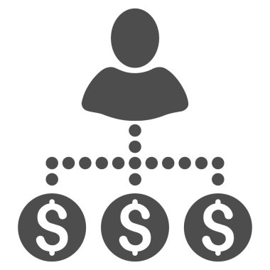 Kullanıcı ödeme düz vektör simgesi