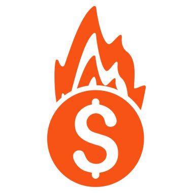 Yangın hasarı düz vektör simgesi