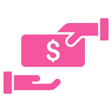 Rüşvet düz vektör simgesi