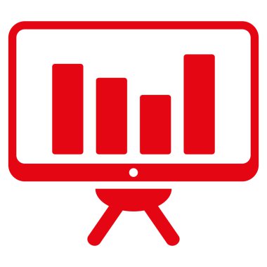 Çubuk grafik düz vektör simge izleme