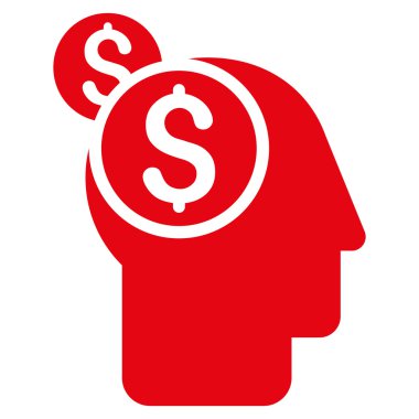 İş düşünme düz vektör simgesi