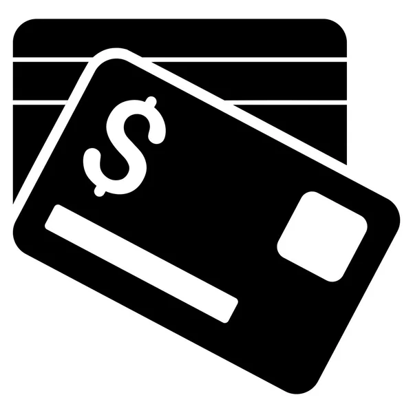 銀行カード フラット ベクトル アイコン — ストックベクタ