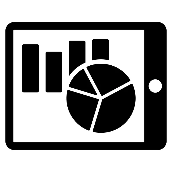 Gráficos en Pda plana Vector icono — Archivo Imágenes Vectoriales