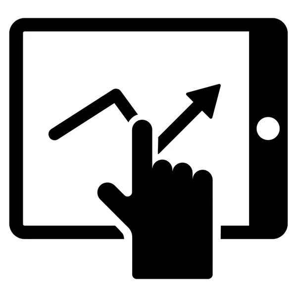 Tap-Trend auf PDA-Flat-Vektor-Symbol — Stockvektor