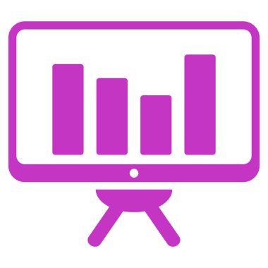 Çubuk grafik düz vektör simge izleme