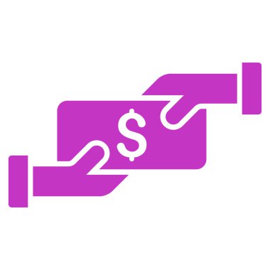 Ödeme düz vektör simgesi