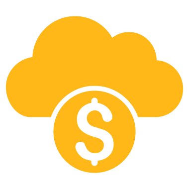 Bulut bankacılık düz vektör simgesi