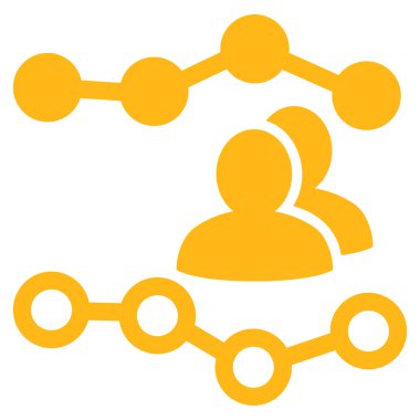 İnsanlar grafikler düz vektör simgesi