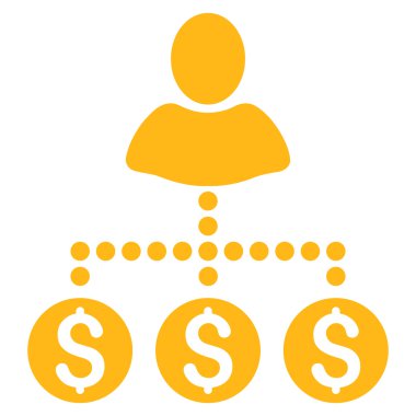 Kullanıcı ödeme düz vektör simgesi