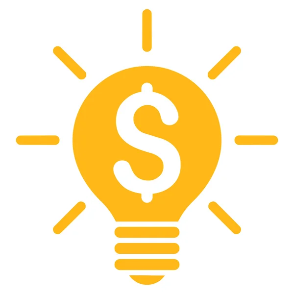 Business Idea Bulb Flat Vector Icon — Stock Vector