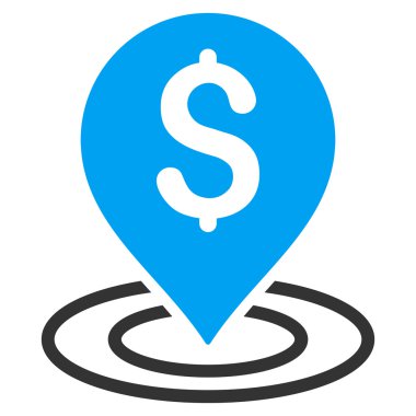 Doları düz glif simgesi yerleştir