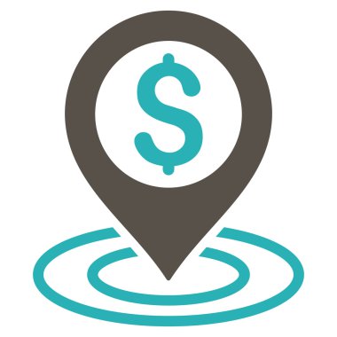 Banka düz glif simgesi yerleştir