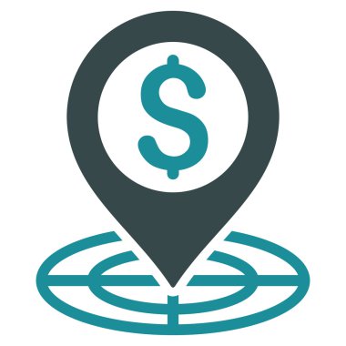 Mali Crosshair düz glif simgesi