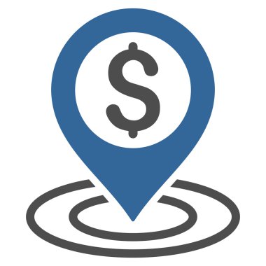 Banka düz glif simgesi yerleştir