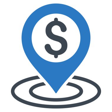 Banka düz glif simgesi yerleştir