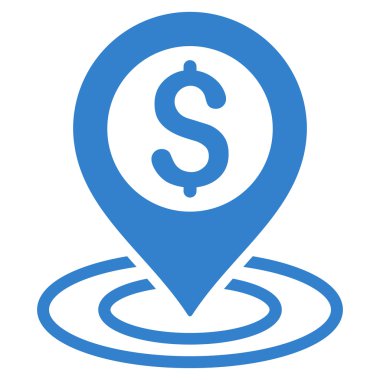 Banka düz glif simgesi yerleştir