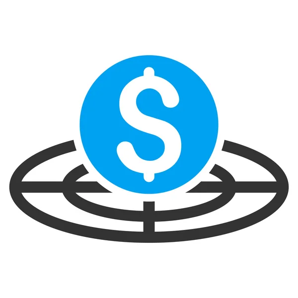 Dinheiro Crosshair Flat Glyph Icon — Fotografia de Stock