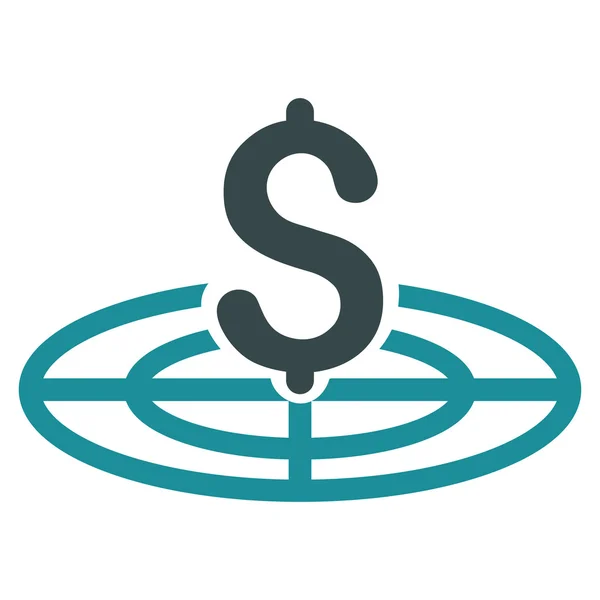 Objetivo financiero Flat Glyph Icon — Foto de Stock
