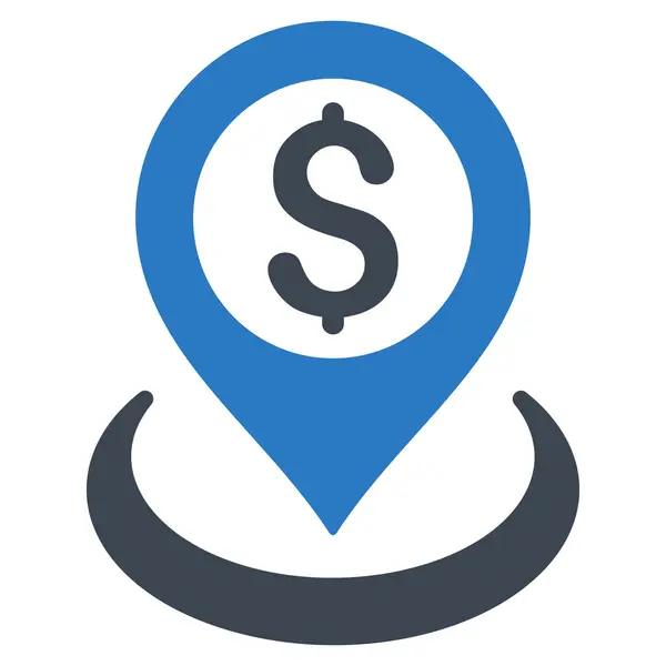 Dollar Placement Flat Glyph Icono — Foto de Stock