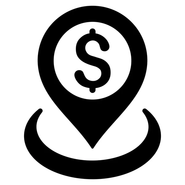 Dollar Placement Flat Glyph Icono — Foto de Stock