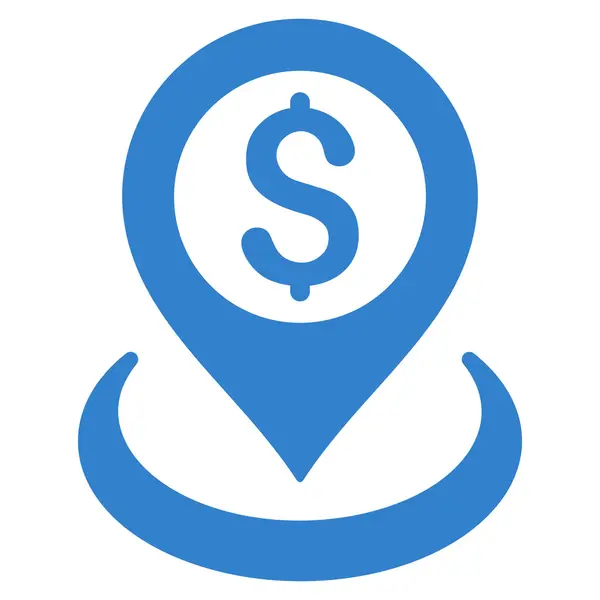 Dollar plaatsing platte Glyph pictogram — Stockfoto