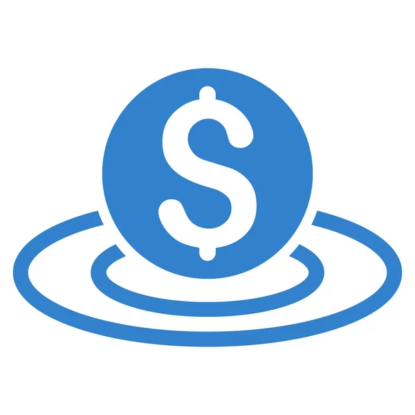 Doları para alanı düz glif simgesi — Stok fotoğraf