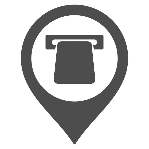 ATM mapa ukazatel ploché glyf ikona — Stock fotografie