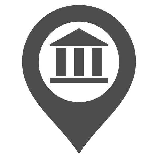 Budynek Banku wskaźnik płaskie glifów ikona — Zdjęcie stockowe