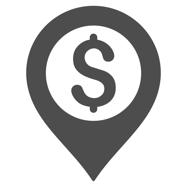 Mapa del Banco Marcador Flat Glyph Icon — Foto de Stock