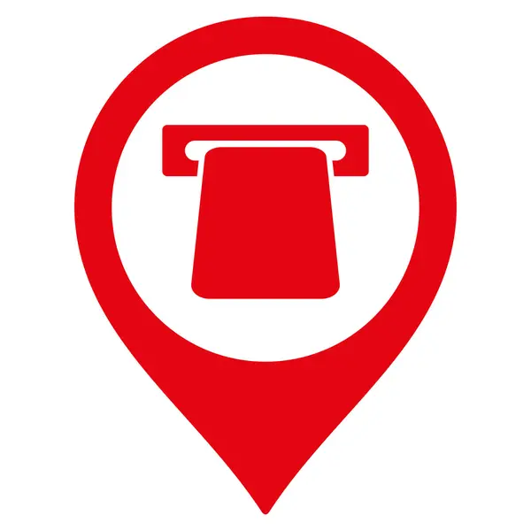 ATM mapa ukazatel ploché glyf ikona — Stock fotografie
