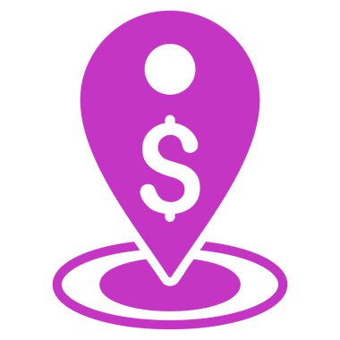 Para düz glif simgesi yerleştir