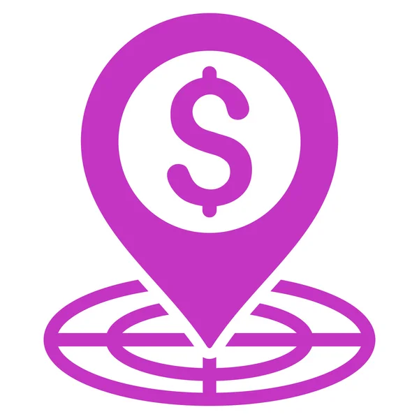 Crosshair financiero Flat Glyph Icono — Foto de Stock