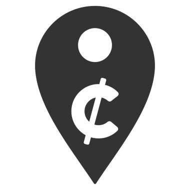 Yüzde harita işaretleyici düz glif simgesi