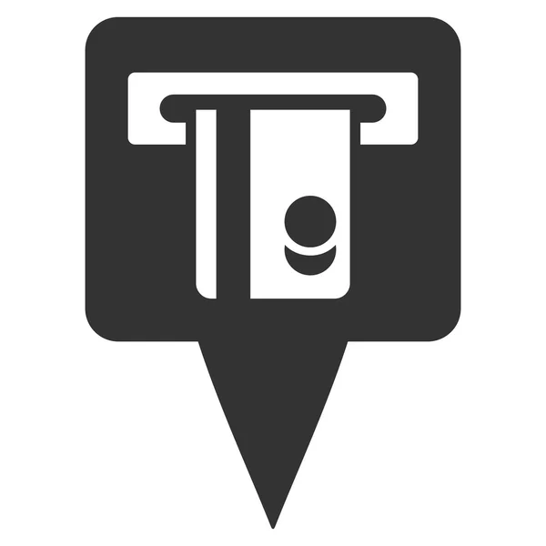 Atm Terminal Marker flaches Glyph-Symbol — Stockfoto