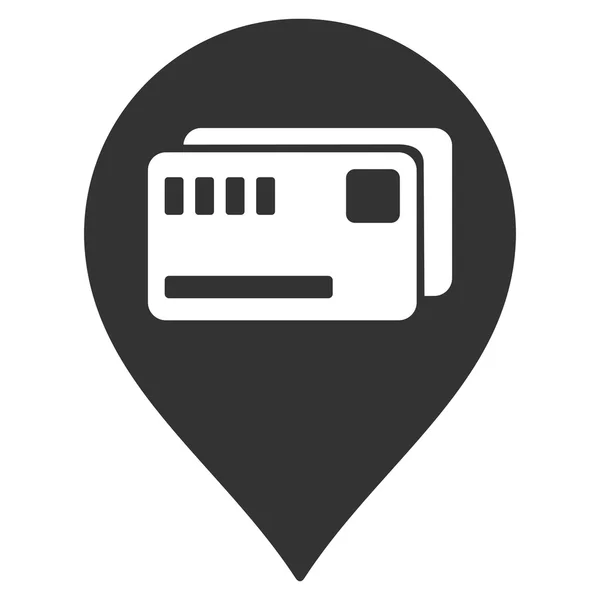 Bilhetes Mapa Marcador Flat Glyph Icon — Fotografia de Stock